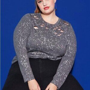 🆕 NWT Women’s torrid 1 LoveSick Super Soft Slub Distressed Tee 14 16